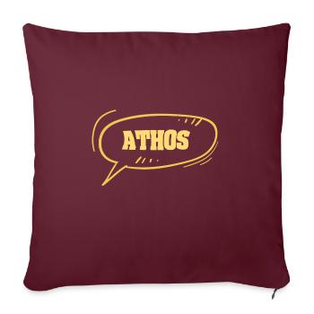 Vorname Athos - Sofakissenbezug 45 x 45 cm - Burgunderrot - Vorne