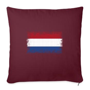 Pays-Bas en tant que Pays-Bas - Housse de coussin décorative 45 x 45 cm - bordeaux - Devant