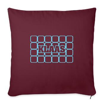 Nom d’homme Klaas - Housse de coussin décorative 45 x 45 cm - bordeaux - Devant