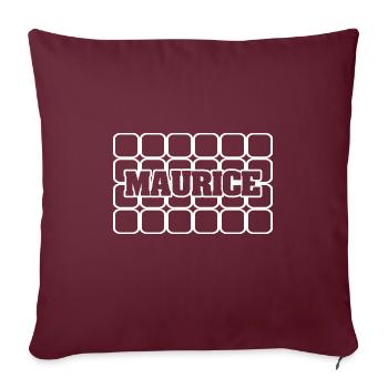 Nom d’homme Maurice - Housse de coussin décorative 45 x 45 cm - bordeaux - Devant