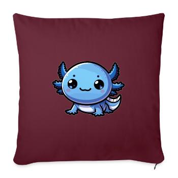 Cadeau mignon bleu Axolotl Axolotl - Housse de coussin décorative 45 x 45 cm - bordeaux - Devant