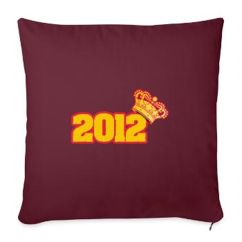 Né en 2012 - Housse de coussin décorative 45 x 45 cm - bordeaux - Devant
