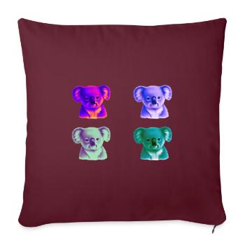 Koala Colorful Gift Idea Koalas Pop Art Pop Art - Sofa pillowcase 17,3'' x 17,3'' (45 x 45 cm) - burgundy - Front