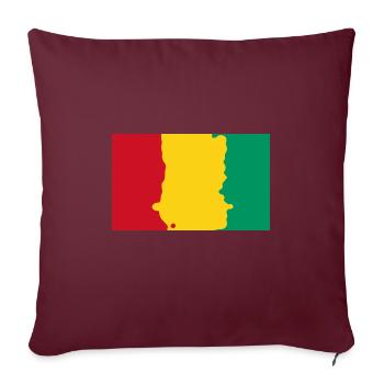 Guinée - Housse de coussin décorative 45 x 45 cm - bordeaux - Devant