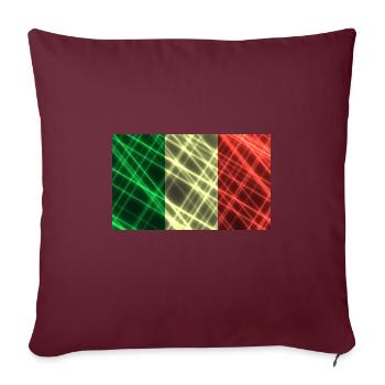 Italie - Housse de coussin décorative 45 x 45 cm - bordeaux - Devant