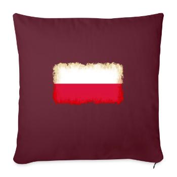 Polen als Polen - Sofakissenbezug 45 x 45 cm - Burgunderrot - Vorne