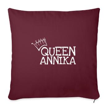 Annika comme prénom - Housse de coussin décorative 45 x 45 cm - bordeaux - Devant