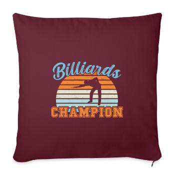 Billiards Champion / Billiard Snooker - Sofakissenbezug 45 x 45 cm - Burgunderrot - Vorne
