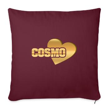 Liebe Love Gold Cosmo - Housse de coussin décorative 45 x 45 cm - bordeaux - Devant