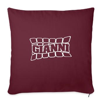 Gianni als Name - Sofakissenbezug 45 x 45 cm - Burgunderrot - Vorne