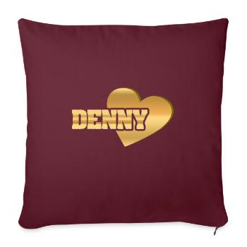Denny d’or - Housse de coussin décorative 45 x 45 cm - bordeaux - Devant