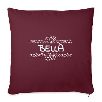 Bella als Vorname - Sofakissenbezug 45 x 45 cm - Burgunderrot - Vorne