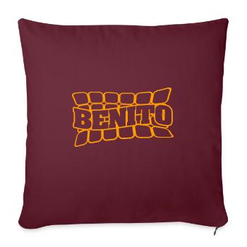 Nom Benito - Housse de coussin décorative 45 x 45 cm - bordeaux - Devant