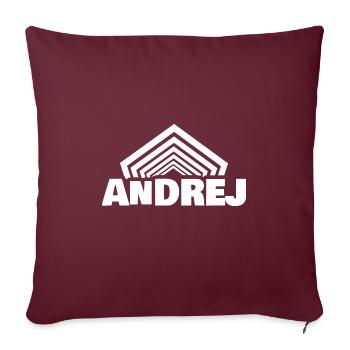 Andrej - Sofakissenbezug 45 x 45 cm - Burgunderrot - Vorne