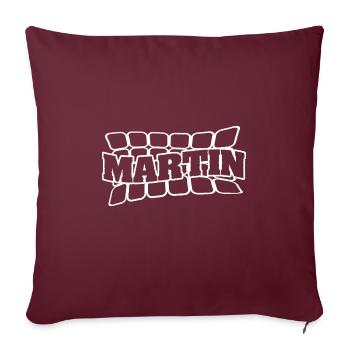 Name Martin - Sofakissenbezug 45 x 45 cm - Burgunderrot - Vorne
