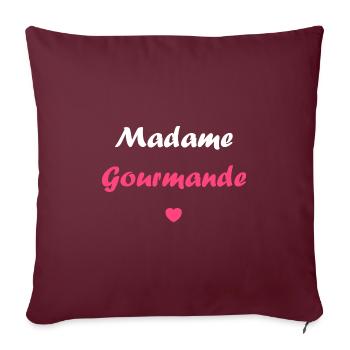 Madame Gourmande - Housse de coussin décorative 45 x 45 cm - bordeaux - Devant