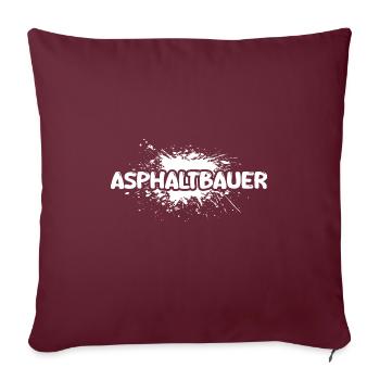 Job Asphaltbauer - Sofakissenbezug 45 x 45 cm - Burgunderrot - Vorne