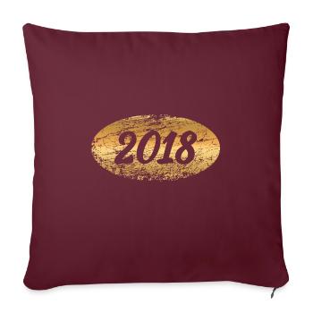 Lingots d’or 2018 - Housse de coussin décorative 45 x 45 cm - bordeaux - Devant