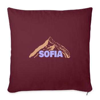 Sofia als Geschenkidee - Sofakissenbezug 45 x 45 cm - Burgunderrot - Vorne