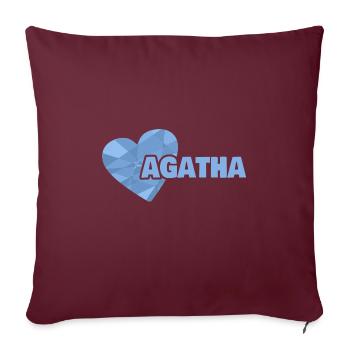 Agatha - Housse de coussin décorative 45 x 45 cm - bordeaux - Devant