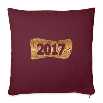 Métal précieux 2017 - Housse de coussin décorative 45 x 45 cm - bordeaux - Devant