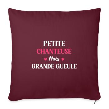 chanteuse - Housse de coussin décorative 45 x 45 cm - bordeaux - Devant