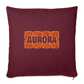 Aurore femelle - Housse de coussin décorative 45 x 45 cm - bordeaux - Devant