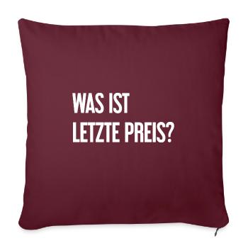 Quel est le dernier prix ? - Housse de coussin décorative 45 x 45 cm - bordeaux - Devant