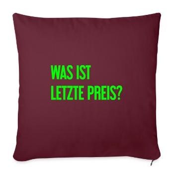 Quel est le dernier prix ? - Housse de coussin décorative 45 x 45 cm - bordeaux - Devant