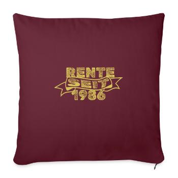 Retraités 1986 - Housse de coussin décorative 45 x 45 cm - bordeaux - Devant