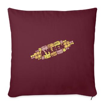 Maman Ayleen - Housse de coussin décorative 45 x 45 cm - bordeaux - Devant