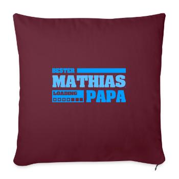 Mathias - Housse de coussin décorative 45 x 45 cm - bordeaux - Devant