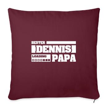 Dennis - Sofakissenbezug 45 x 45 cm - Burgunderrot - Vorne