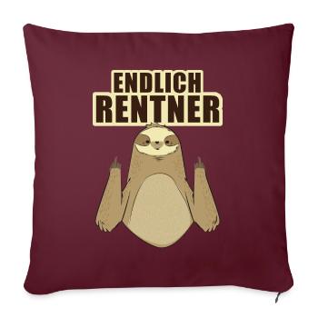 Pension de retraite - Housse de coussin décorative 45 x 45 cm - bordeaux - Devant