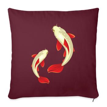 Kois - Housse de coussin décorative 45 x 45 cm - bordeaux - Devant