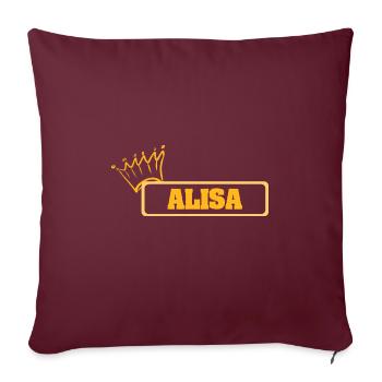Geschenk für Alisa - Sofakissenbezug 45 x 45 cm - Burgunderrot - Vorne