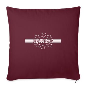 Mathias en star - Housse de coussin décorative 45 x 45 cm - bordeaux - Devant