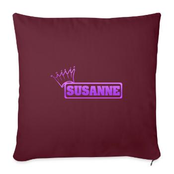 Cadeau pour Susanne - Housse de coussin décorative 45 x 45 cm - bordeaux - Devant