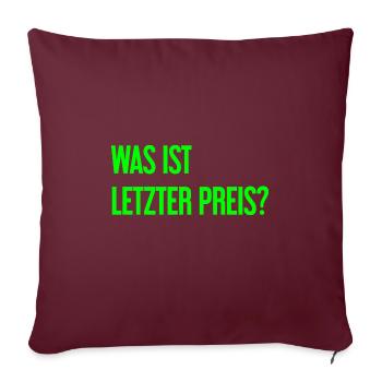 Quel est le dernier prix ? - Housse de coussin décorative 45 x 45 cm - bordeaux - Devant