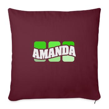 Amanda - Housse de coussin décorative 45 x 45 cm - bordeaux - Devant