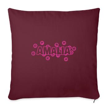 Geschenk für Amalia - Sofakissenbezug 45 x 45 cm - Burgunderrot - Vorne