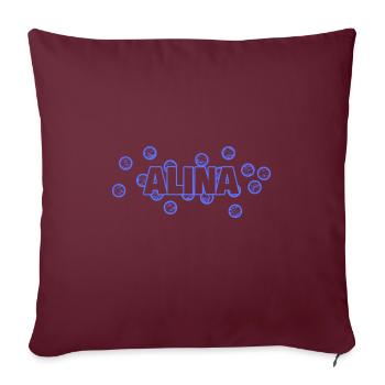 Chère Alina, - Housse de coussin décorative 45 x 45 cm - bordeaux - Devant