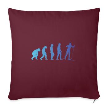 Biathlon Sports d’hiver Evolution Cadeau Biathlète - Housse de coussin décorative 45 x 45 cm - bordeaux - Devant