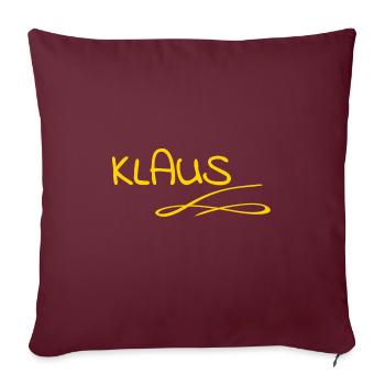 Klaus - Sofakissenbezug 45 x 45 cm - Burgunderrot - Vorne