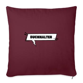 Buchhalter - Sofakissenbezug 45 x 45 cm - Burgunderrot - Vorne