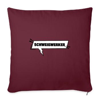 Cadeau pour les soudeurs - Housse de coussin décorative 45 x 45 cm - bordeaux - Devant
