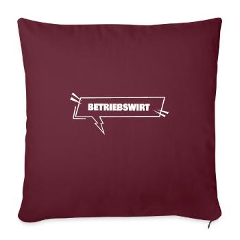 Cadeau pour économiste d’entreprise - Housse de coussin décorative 45 x 45 cm - bordeaux - Devant