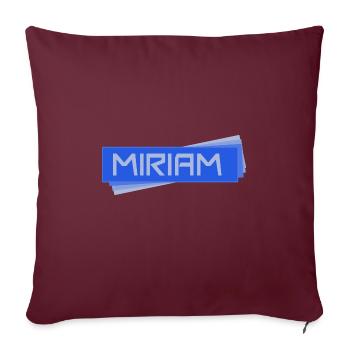 Vorname Miriam - Sofakissenbezug 45 x 45 cm - Burgunderrot - Vorne