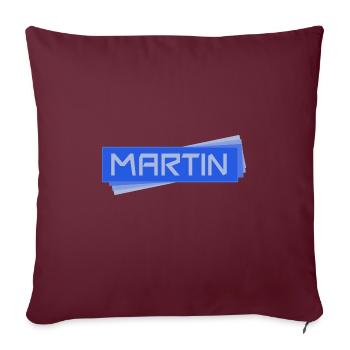 Namensschild Martin - Sofakissenbezug 45 x 45 cm - Burgunderrot - Vorne