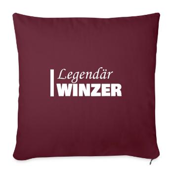 Winzer - Sofakissenbezug 45 x 45 cm - Burgunderrot - Vorne